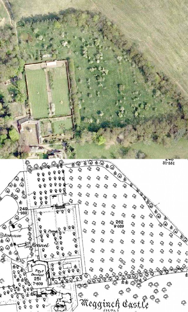 Megginch castle aerial_OS1stEdn
